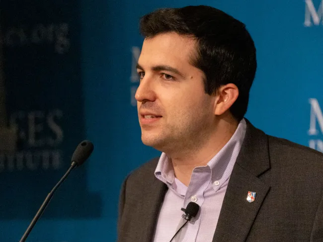 Patrick Newman at the Human Action Conference, 2024
